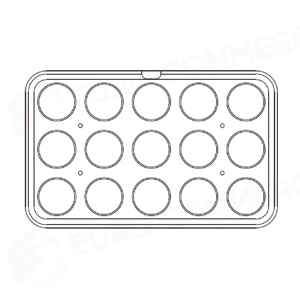 15 IMPRONTE TONDE Ø 80 X H 20 MM - PIASTRA 530X330 MM PER COOKMATIC MAXI - MAXIW - PAVONI ITALIA - PIASTRE E STAMPI