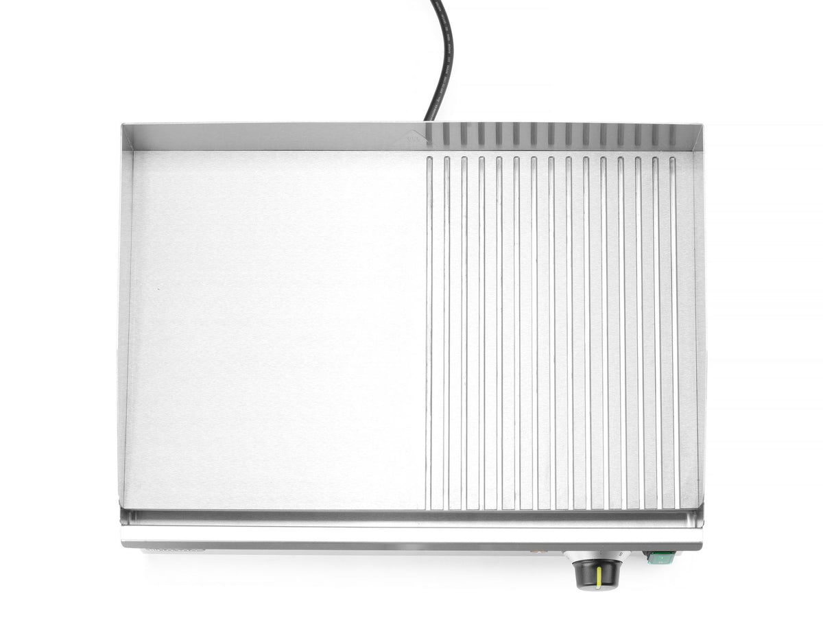 FRY TOP METÀ RIGATA, HENDI, KITCHEN LINE, 220-240V/2400W, 527X404X(H)233MM - 154946