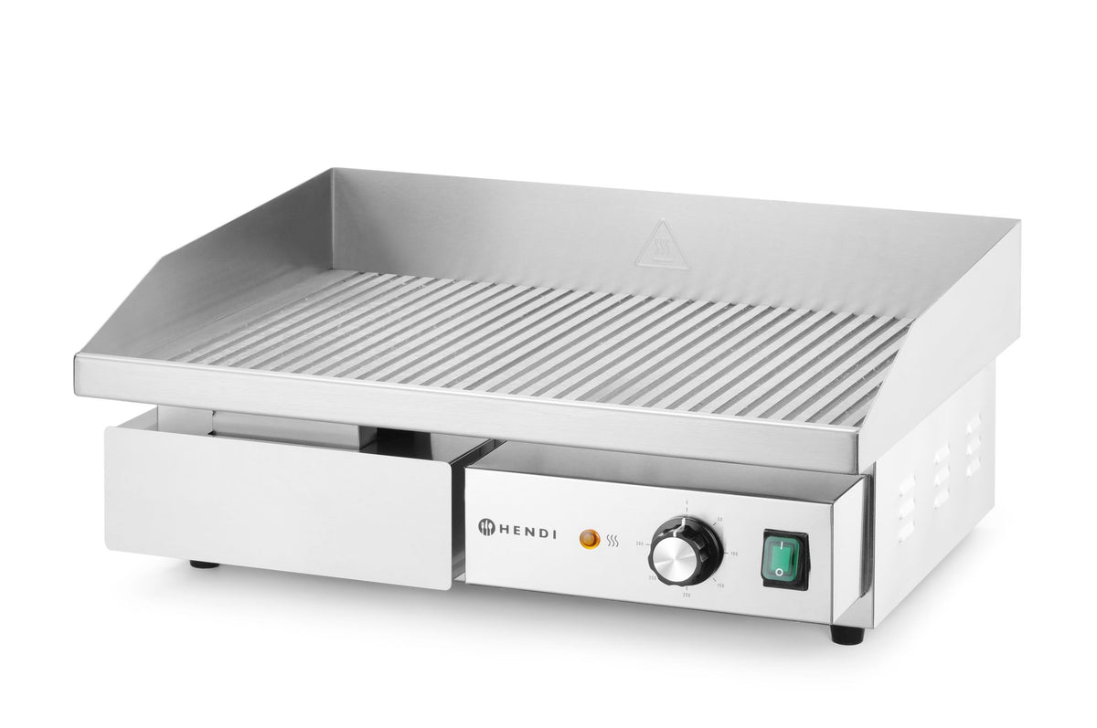 FRY TOP RIGATA, HENDI, BUDGET LINE, 220-240V/3000W, 550X430X(H)240MM - 154984