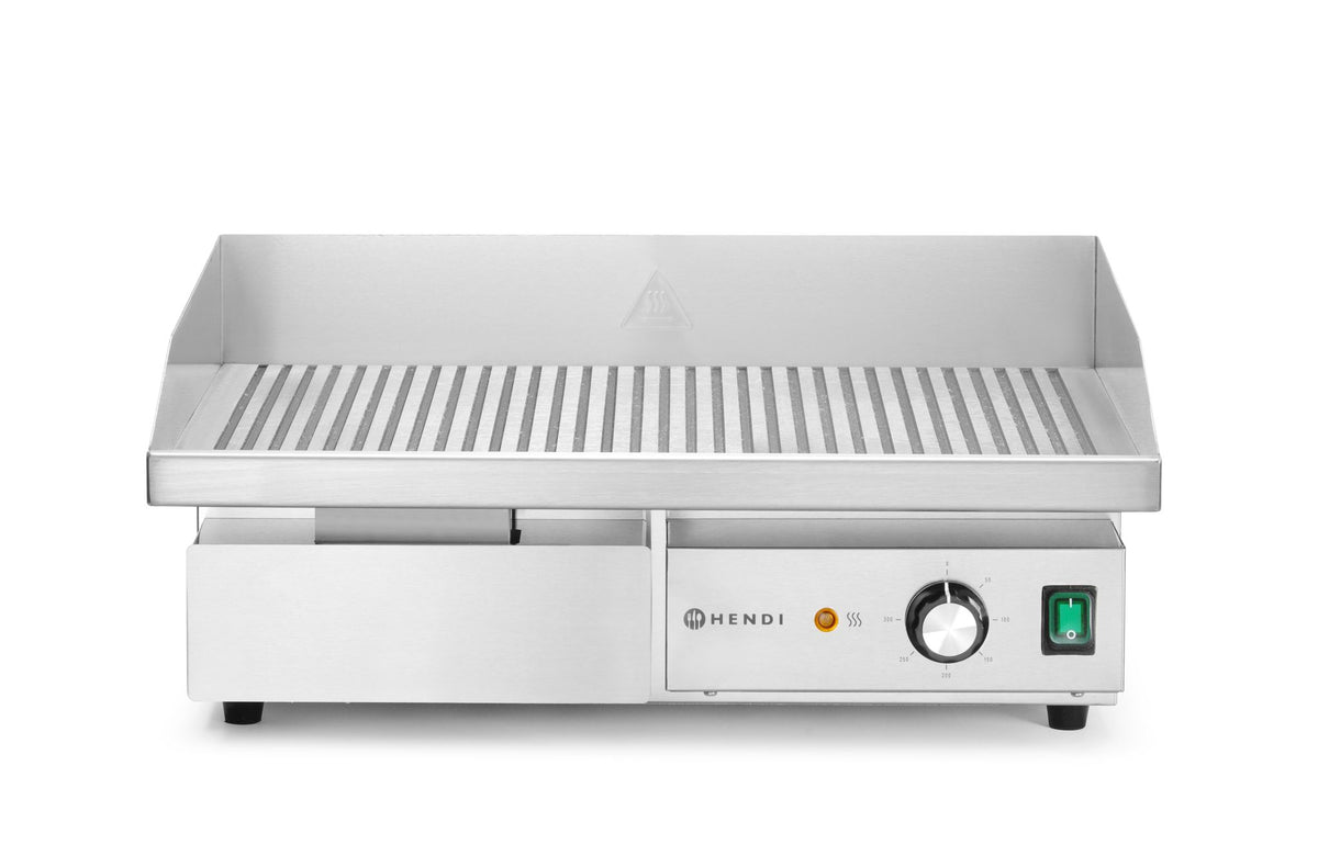 FRY TOP RIGATA, HENDI, BUDGET LINE, 220-240V/3000W, 550X430X(H)240MM - 154984