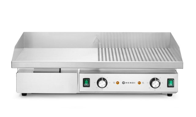 PIASTRA, METÀ LISCIA, METÀ RIGATA, HENDI, BUDGET LINE, 400V/4400W, 720X460X(H)241MM - 154991