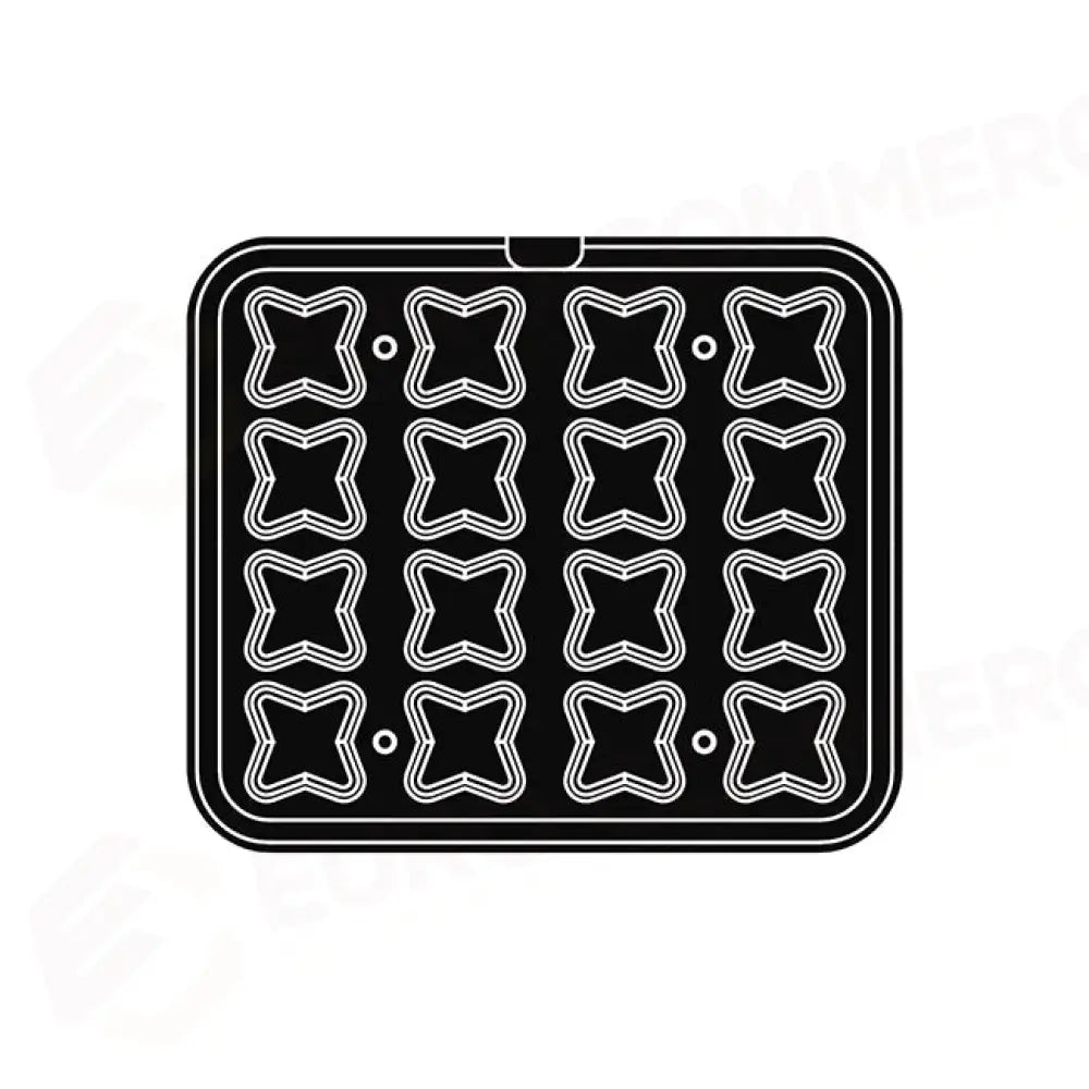 16 IMPRONTE STELLA FESTONATE 62X62/47X47 H 18 MM - PIASTRA PER COOKMATIC 380X330 MM - PIASTRA-H - PAVONI ITALIA