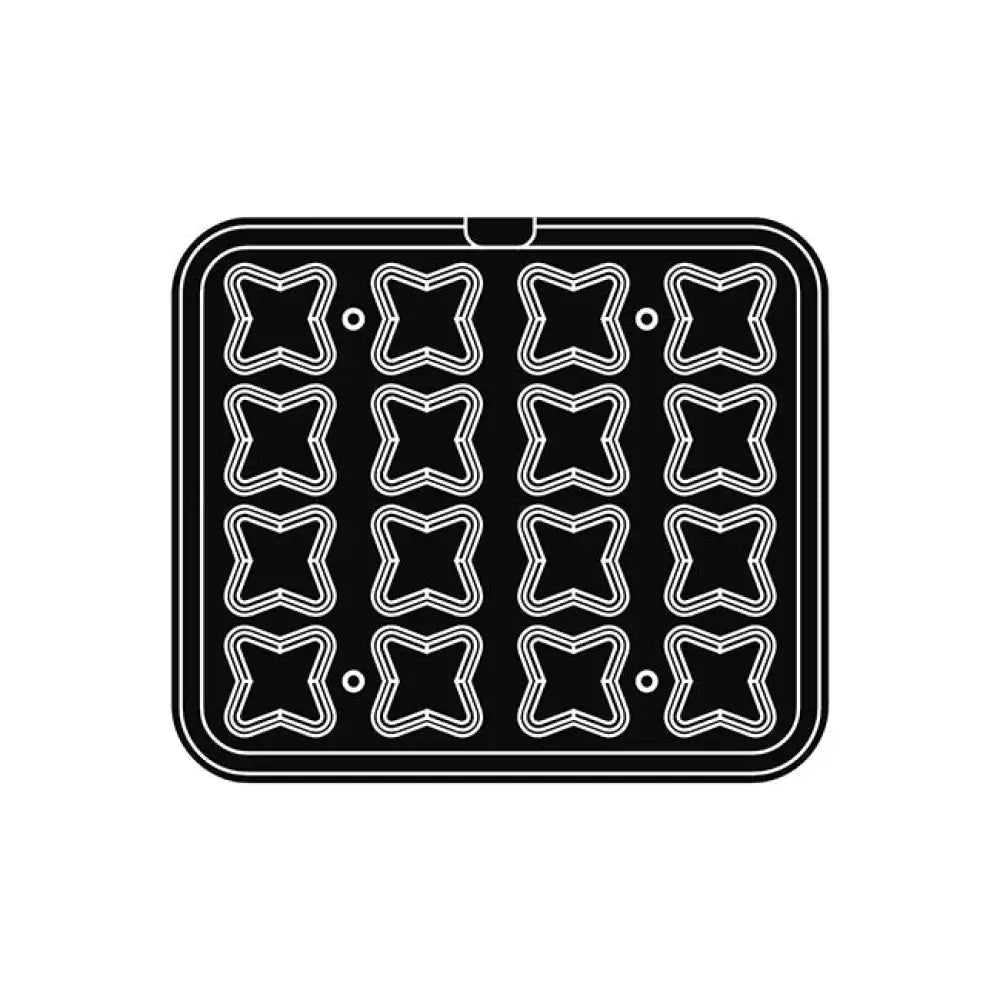 16 IMPRONTE STELLA FESTONATE 62X62/47X47 H 18 MM - PIASTRA PER COOKMATIC 380X330 MM - PIASTRA-H - PAVONI ITALIA