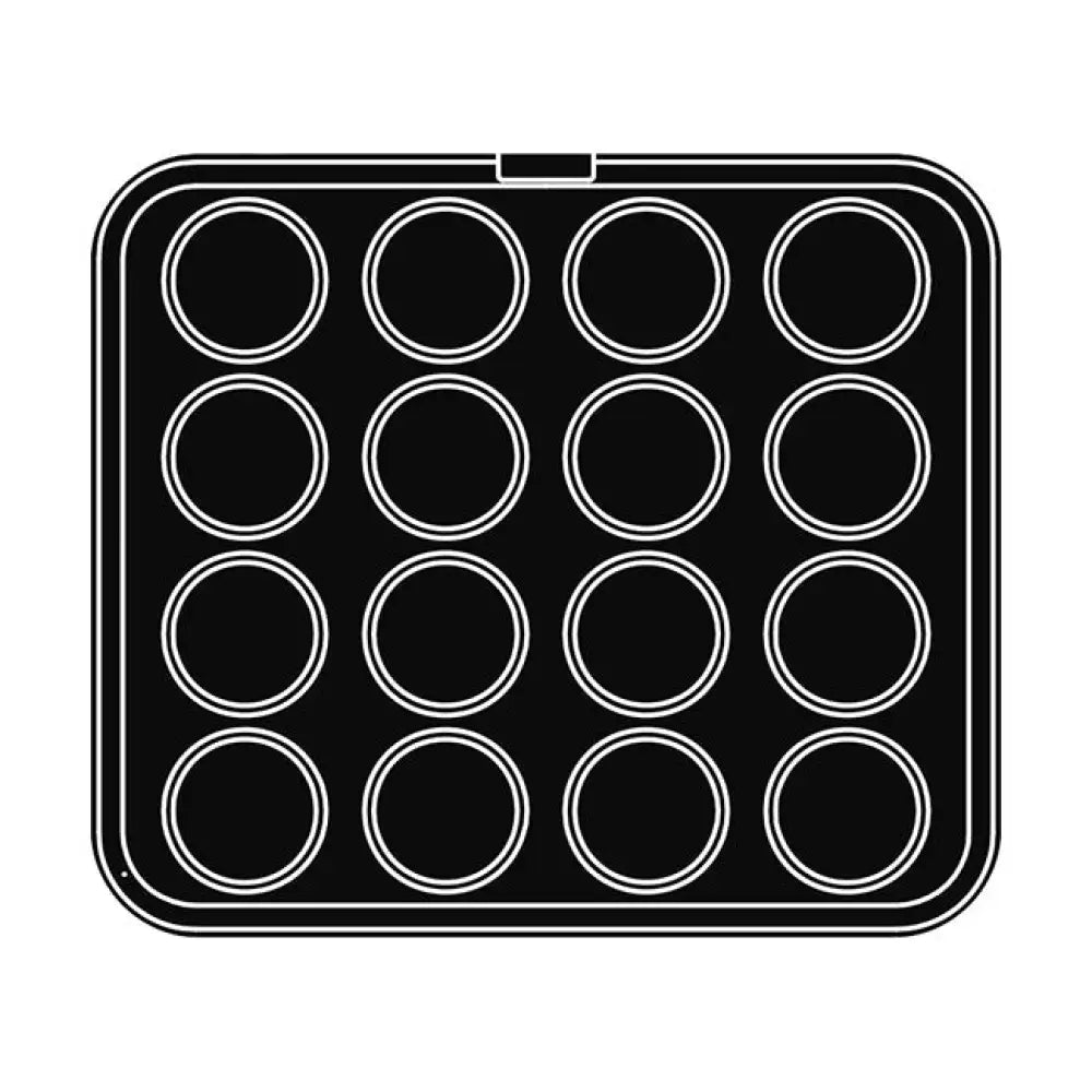 16 IMPRONTE TONDE Ø 68/61 H 18 MM - PIASTRA PER COOKMATIC 380X330 MM - PIASTRA-13 - PAVONI ITALIA - TEGLIE E STAMPI