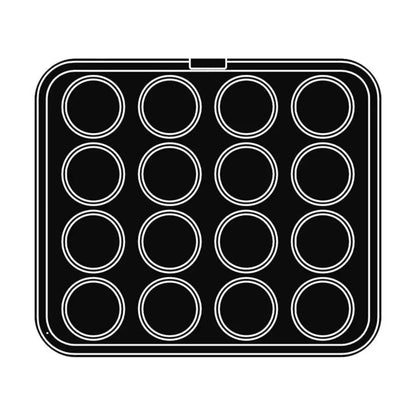 16 IMPRONTE TONDE Ø 68/61 H 18 MM - PIASTRA PER COOKMATIC 380X330 MM - PIASTRA-13 - PAVONI ITALIA - TEGLIE E STAMPI