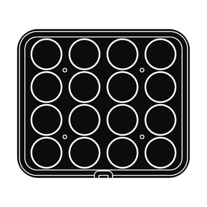 16 IMPRONTE TONDE Ø 68/66 H 20 MM - PIASTRA PER COOKMATIC 380X330 MM - PIASTRA56 - PAVONI ITALIA - TEGLIE E STAMPI