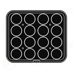 16 IMPRONTE TONDE Ø 68/66 H 20 MM - PIASTRA PER COOKMATIC 380X330 MM - PIASTRA56 - PAVONI ITALIA - PIASTRE E STAMPI
