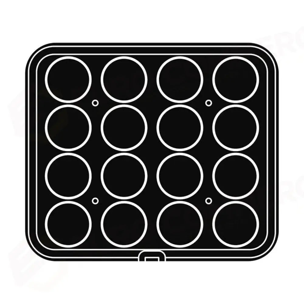 16 IMPRONTE TONDE Ø 68/66 H 20 MM - PIASTRA PER COOKMATIC 380X330 MM - PIASTRA56 - PAVONI ITALIA - PIASTRE E STAMPI