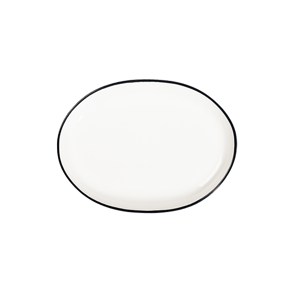 MODEST BLACK LONA OVAL PLATE 33 CM - 19001-113033 - ID FINE