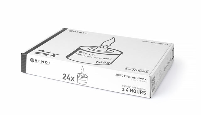 CARBURANTE LIQUIDO CON STOPPINO, HENDI, DURATA ± 4 ORE, 6 PEZZI - 193761