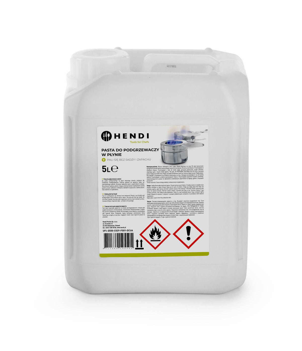 COMBUSTIBILE PER SCALDAVIVANDE 5L (DE/IT/HU/HR/SI), HENDI - 195505