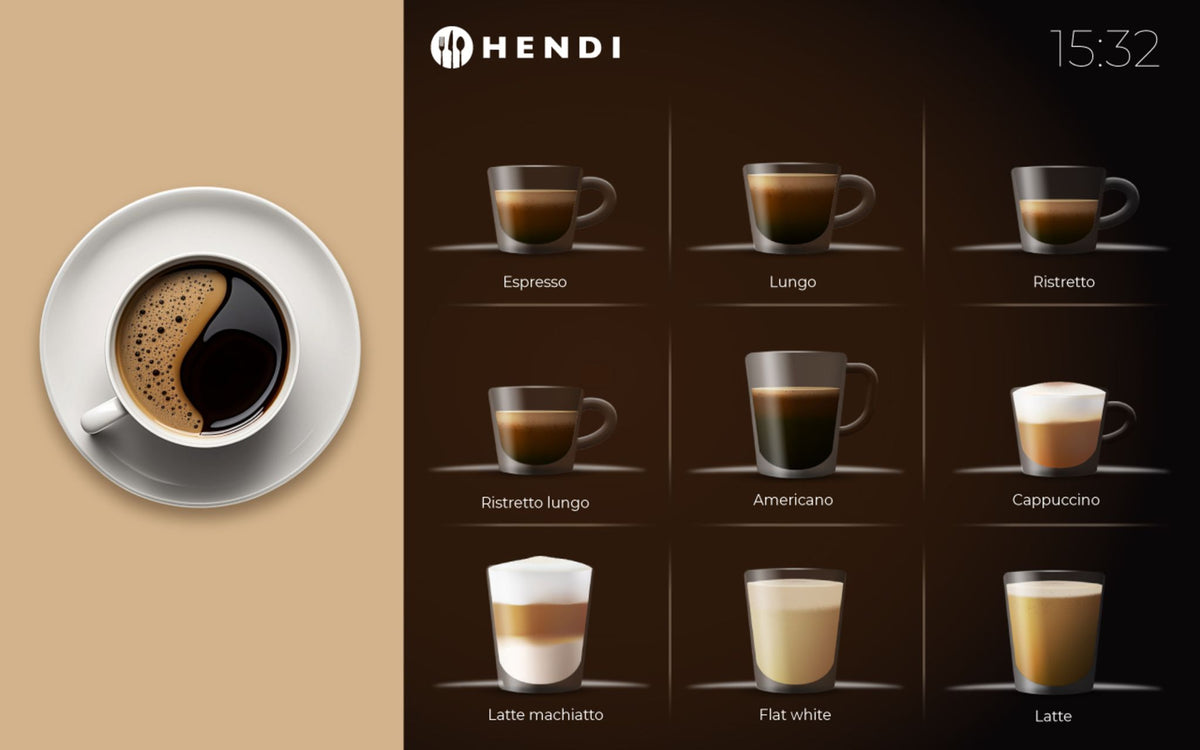 MACCHINA DA CAFFÈ AUTOMATICA, HENDI, 230V/3000W, 390X544X(H)578MM - 209950