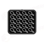 20 IMPRONTE CUCCHIAINO 78X38 H 11 MM - PIASTRA PER COOKMATIC 380X330 MM - PIASTRA-K - PAVONI ITALIA - PIASTRE E STAMPI