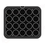 20 IMPRONTE TONDE Ø 60/56 H 20 MM - PIASTRA PER COOKMATIC 380X330 MM - PIASTRA-21 - PAVONI ITALIA - PIASTRE E STAMPI