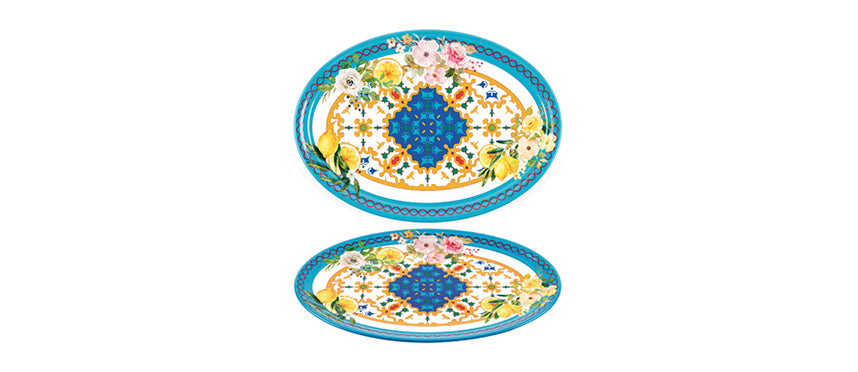 GUZ.FLOWER&LEMON VASSOIO OVALE MEL.50X36 H3 - 201111 - MORINI