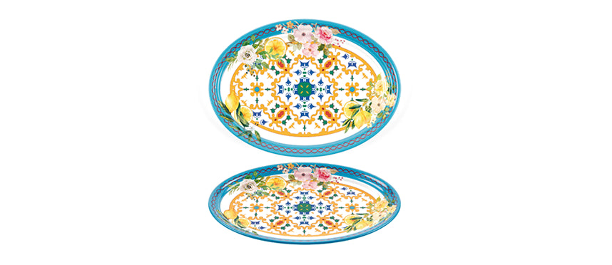 GUZ.FLOWER&LEMON VASSOIO OVALE MEL.35X25,5 H3 - 201112 - MORINI