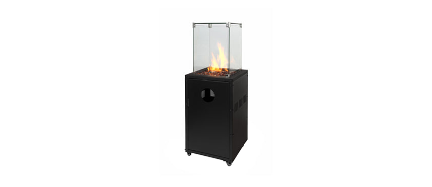 ETNA STUFA A GAS NERA C/RUOTE CM47X47 H130 - 201147 - MORINI