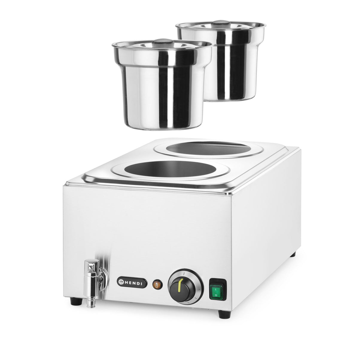 SET: BAGNO-MARIA RANGER + 2 CONTENITORI DA 4L CON COPERCHIO, HENDI, GN (H)150MM, 8L, 230V/1000W, 604 - 201473