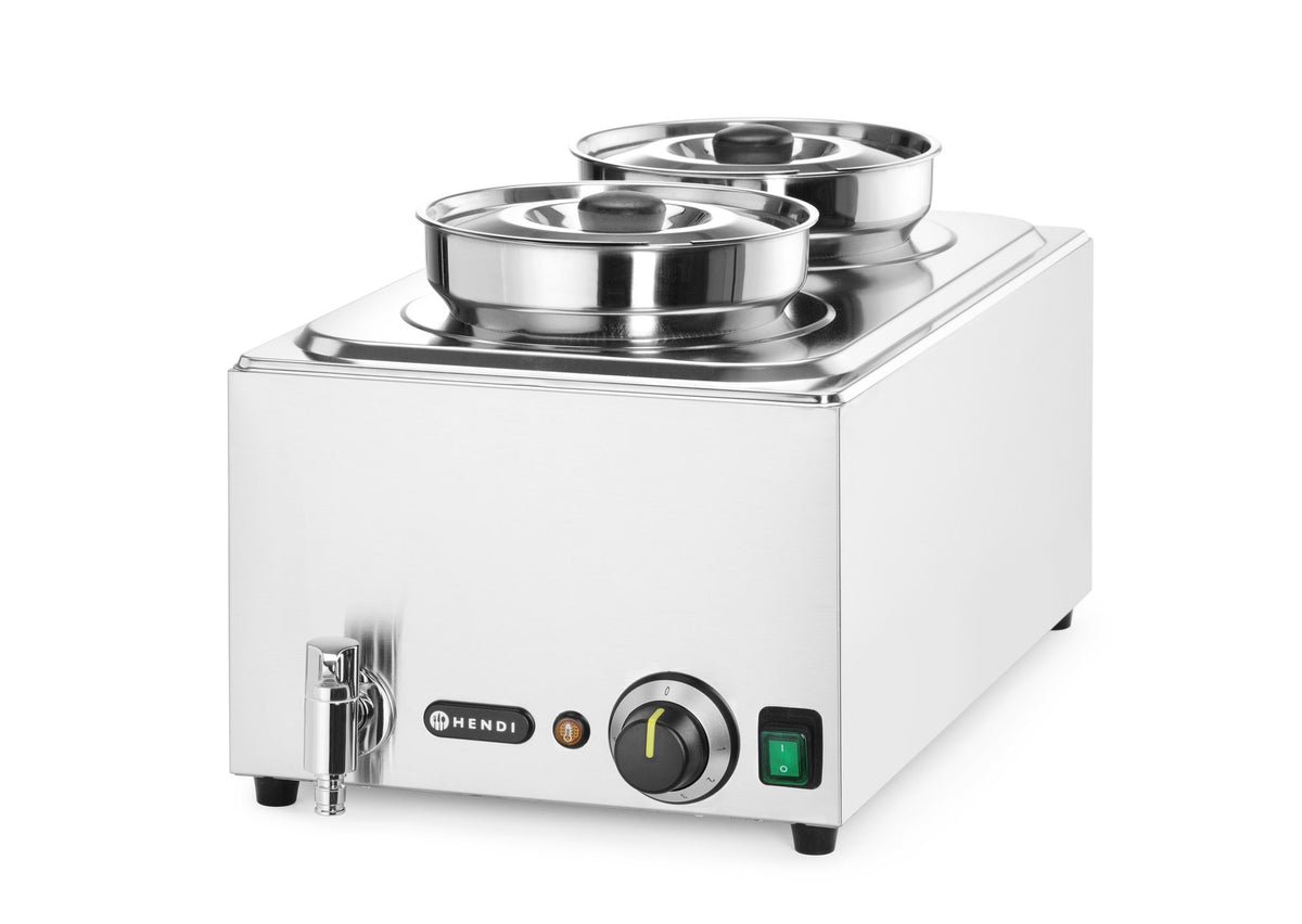 SET: BAGNO-MARIA RANGER + 2 CONTENITORI DA 4L CON COPERCHIO, HENDI, GN (H)150MM, 8L, 230V/1000W, 604 - 201473