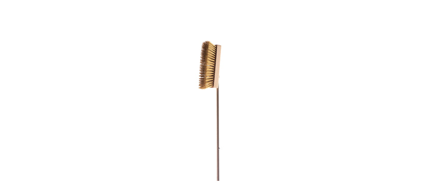 SPAZZOLA SETOLE IN OTTONE CM20X6,6 MANICO INOX 150 - 202372 - MORINI