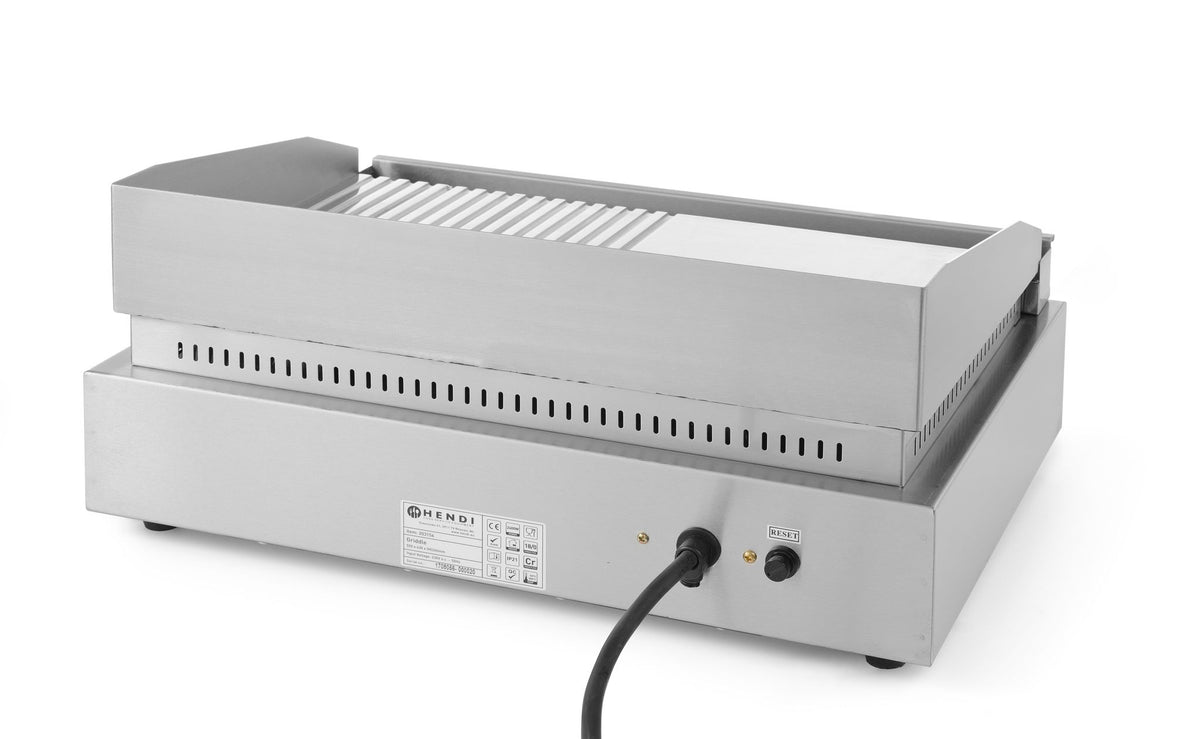 FRY TOP METÀ RIGATA, HENDI, PROFI LINE, 1/2 LISCIA, 1/2 RIGATA, 230V/2400W, 527X404X(H)233MM - 203156