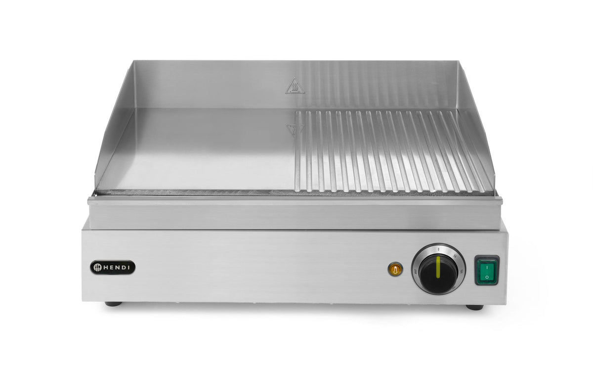 FRY TOP METÀ RIGATA, HENDI, PROFI LINE, 1/2 LISCIA, 1/2 RIGATA, 230V/2400W, 527X404X(H)233MM - 203156