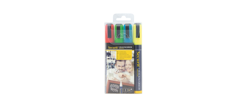SET 4 PZ PENNARELLI A GESSO LIQUIDO COL.ASSORTITI - 203297 - MORINI