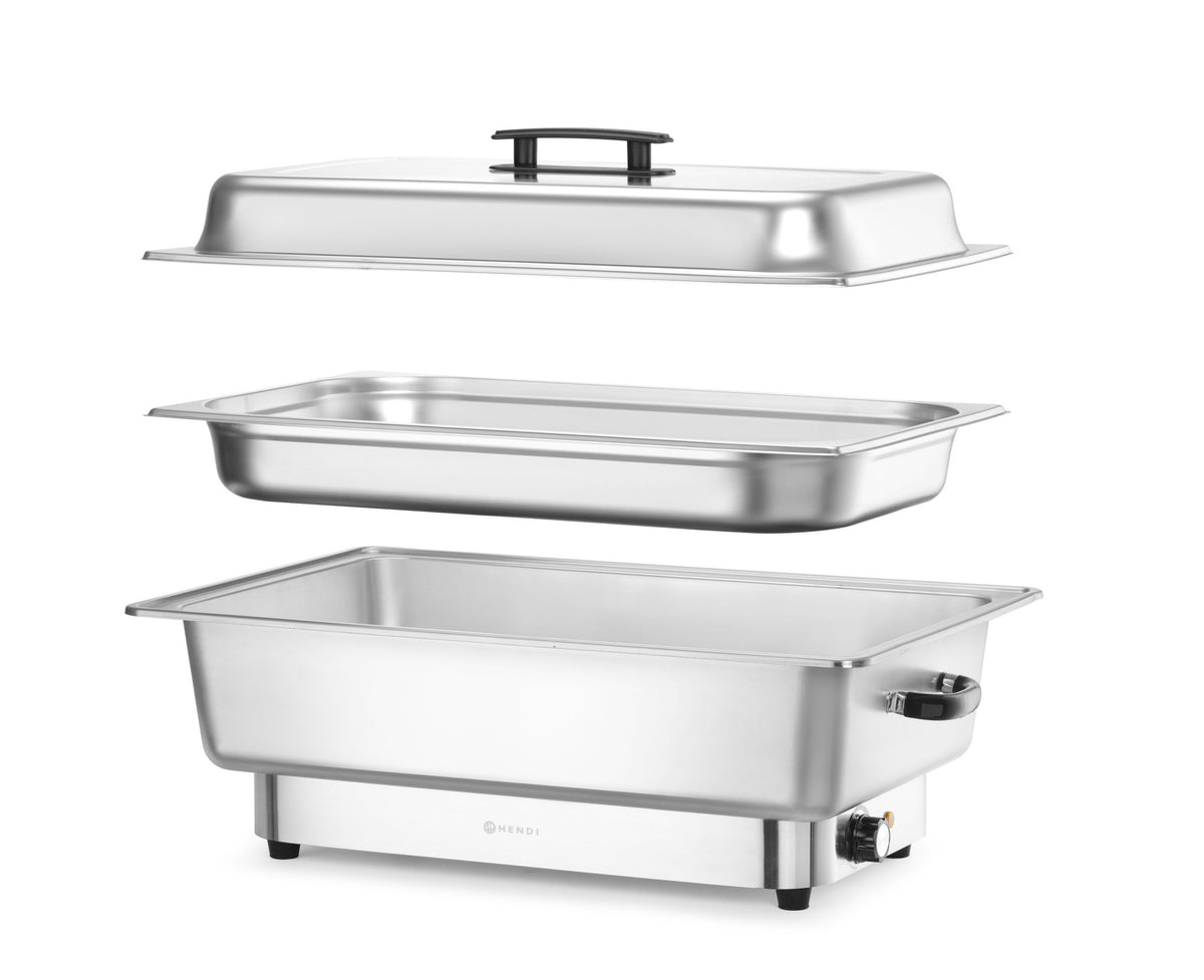 CHAFING DISH ELETTRICO POLLINA, HENDI, PROFI LINE, 9L, 230V/850W, 610X450X(H)278MM - 204900