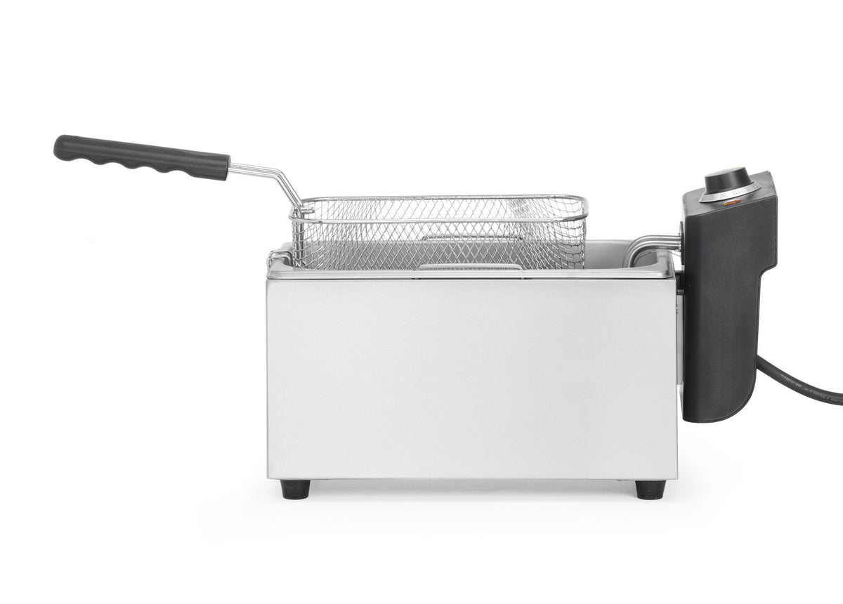 FRIGGITRICE PROFONDA, HENDI, BUDGET LINE, GN 1/3, 4L, ARGENTO, 230V/2800W, 184X404X(H)258MM - 205631