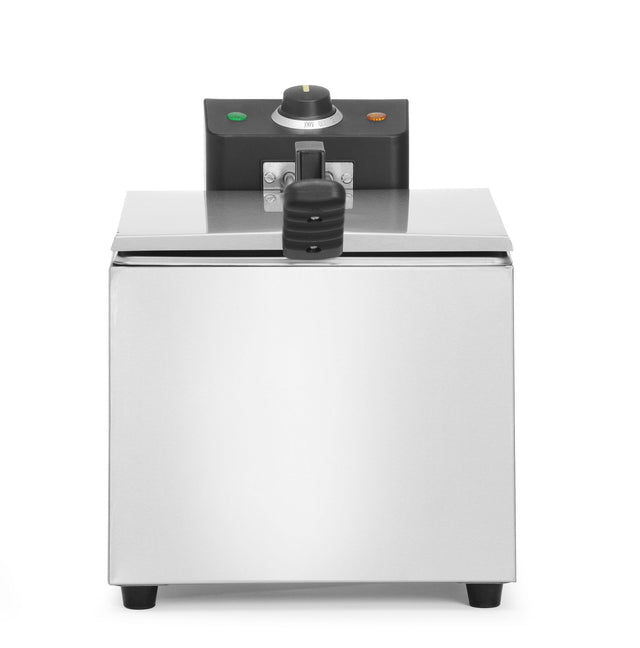 FRIGGITRICE PROFONDA, HENDI, BUDGET LINE, GN 1/2, 8L, ARGENTO, 230V/3500W, 267X407X(H)308MM - 205648