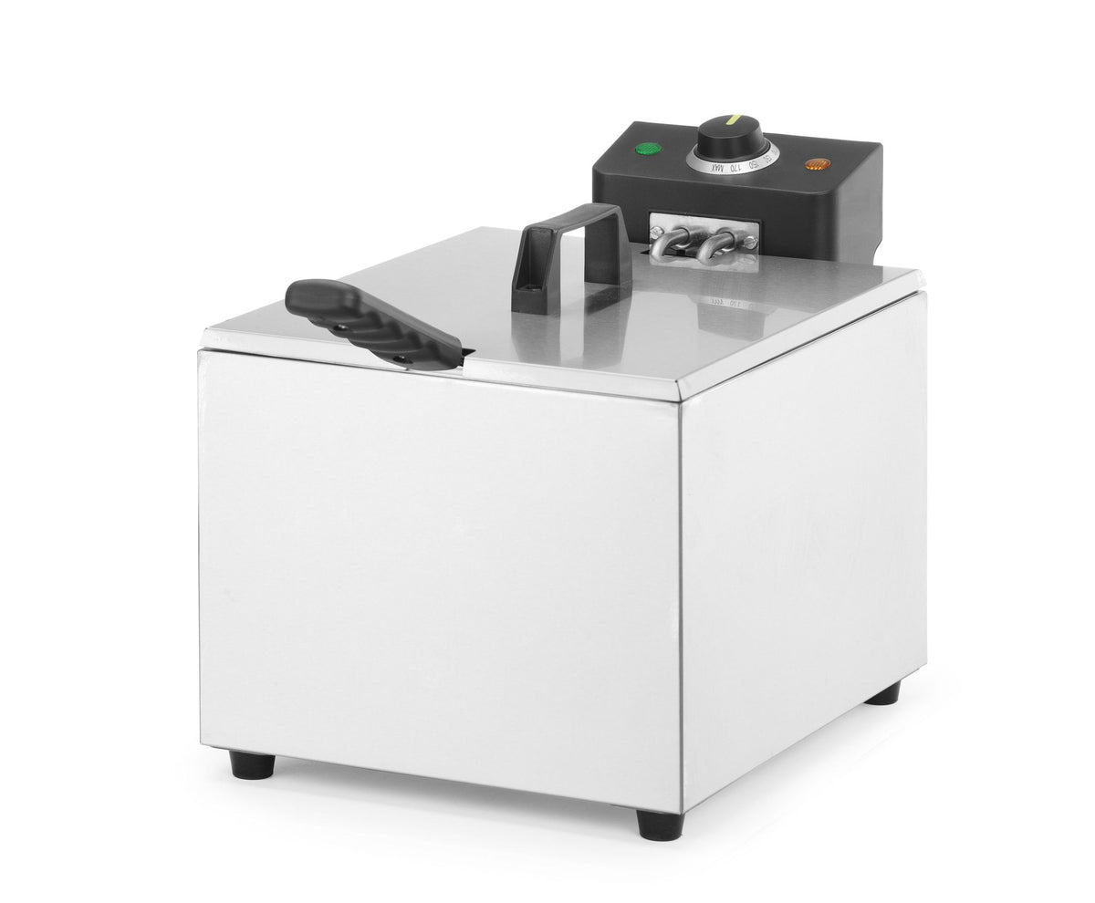 FRIGGITRICE PROFONDA, HENDI, BUDGET LINE, GN 1/2, 8L, ARGENTO, 230V/3500W, 267X407X(H)308MM - 205648