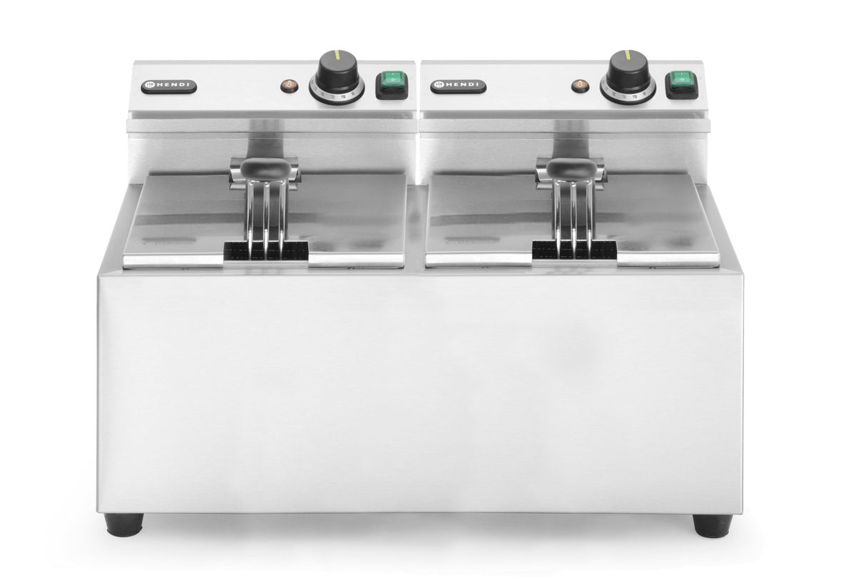 FRIGGITRICI PROFI LINE - 2 X 8 L, HENDI, PROFI LINE, 16L, 230V/7000W, 605X460X(H)369MM - 207307