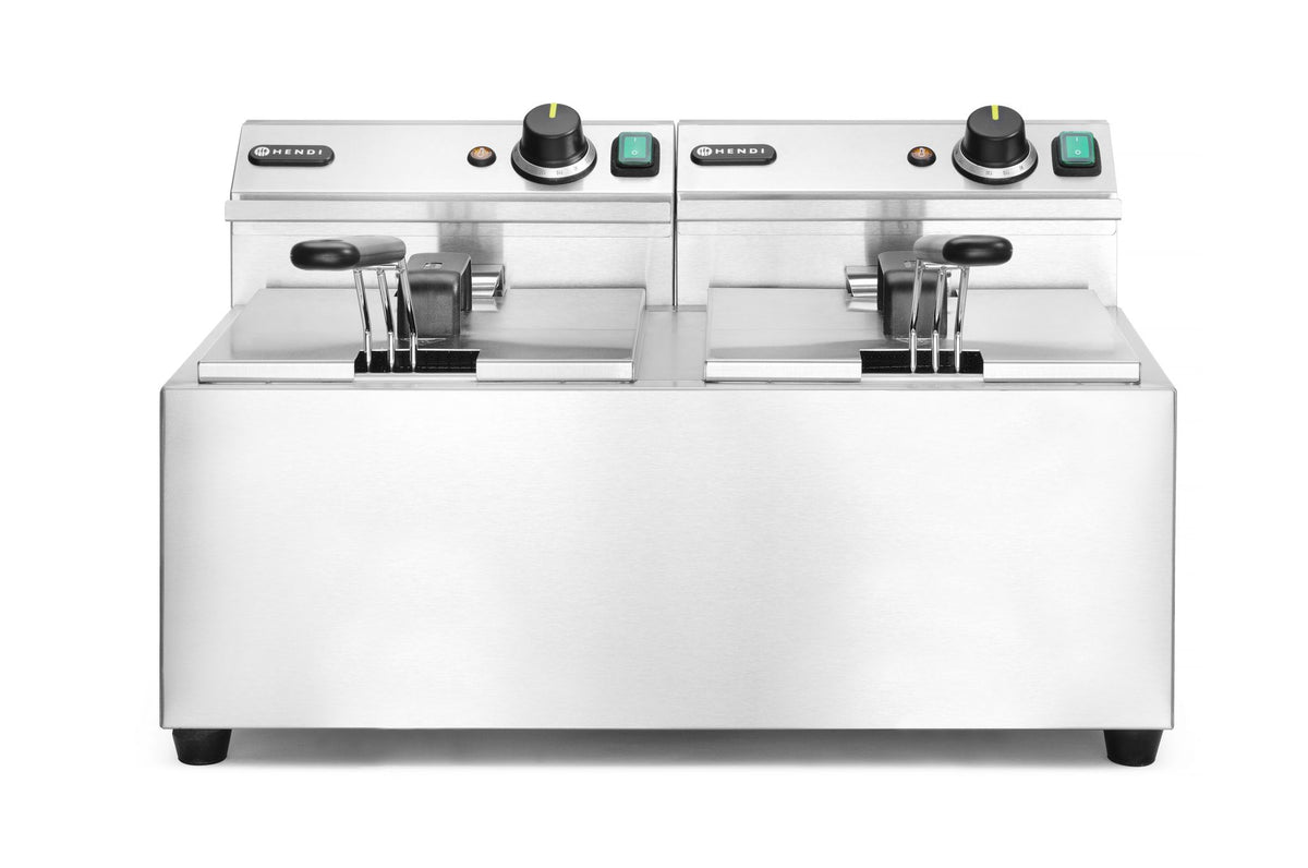 FRIGGITRICI PROFI LINE - 2 X 8 L, HENDI, PROFI LINE, 16L, 230V/7000W, 605X460X(H)369MM - 207307