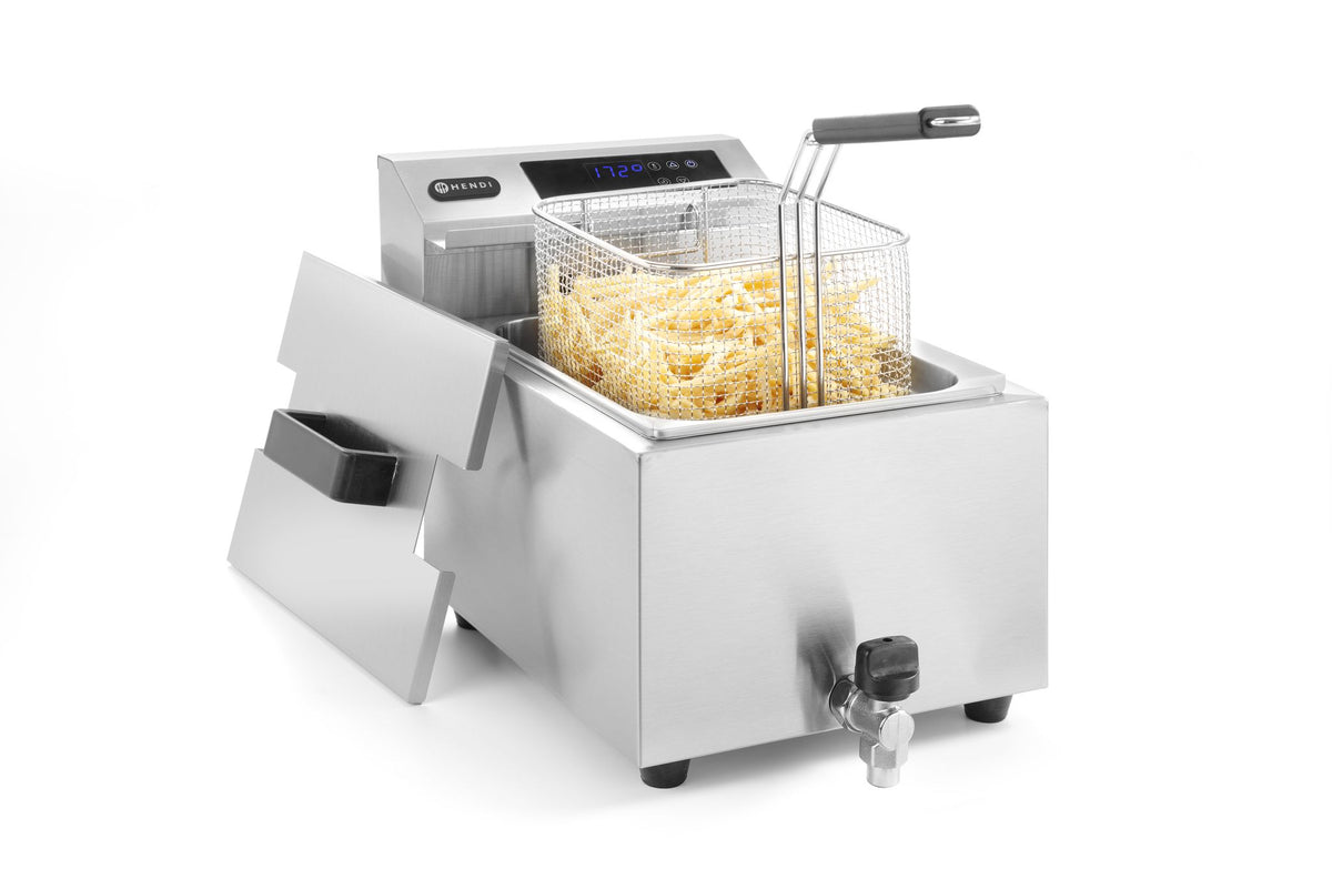 FRIGGITRICE PROFI LINE DIGITALE CON RUBINETTO DI SCARICO - 8 L, HENDI, PROFI LINE, 8L, 230V/3500W, 3 - 207369