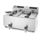 FRIGGITRICE PROFI LINE DIGITALE CON RUBINETTI DI SCARICO - 2 X 8 L, HENDI, PROFI LINE, 16L, 230V/700 - 207376