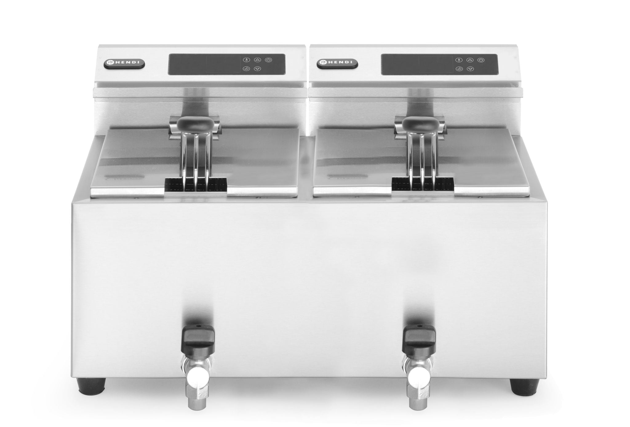 FRIGGITRICE PROFI LINE DIGITALE CON RUBINETTI DI SCARICO - 2 X 8 L, HENDI, PROFI LINE, 16L, 230V/700 - 207376