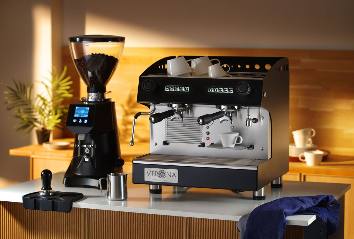 MACCHINA DA CAFFÈ JULIA COMPACT, 2 GRUPPI, AUTOMATICA, VERONA, NERO, 230V/2700W, 475X563X(H)530MM - 207499