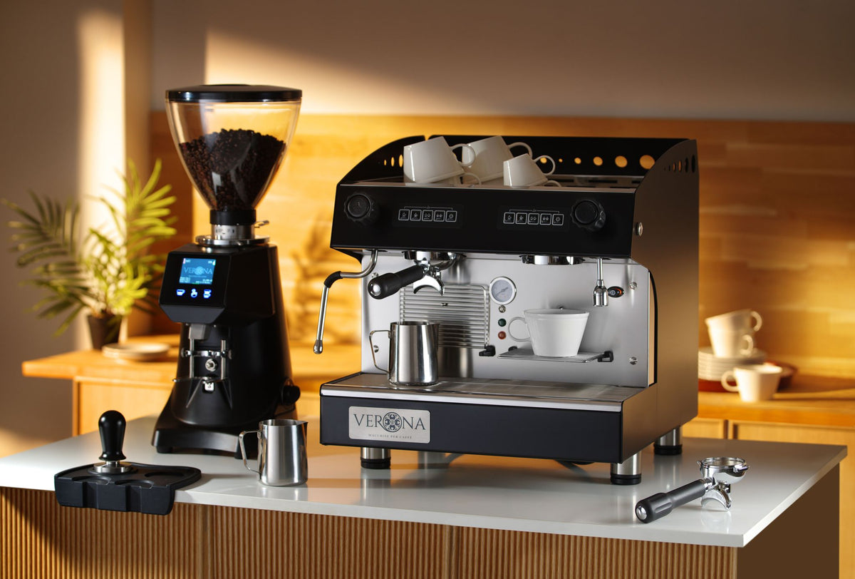 MACCHINA DA CAFFÈ JULIA COMPACT, 2 GRUPPI, AUTOMATICA, VERONA, NERO, 230V/2700W, 475X563X(H)530MM - 207499