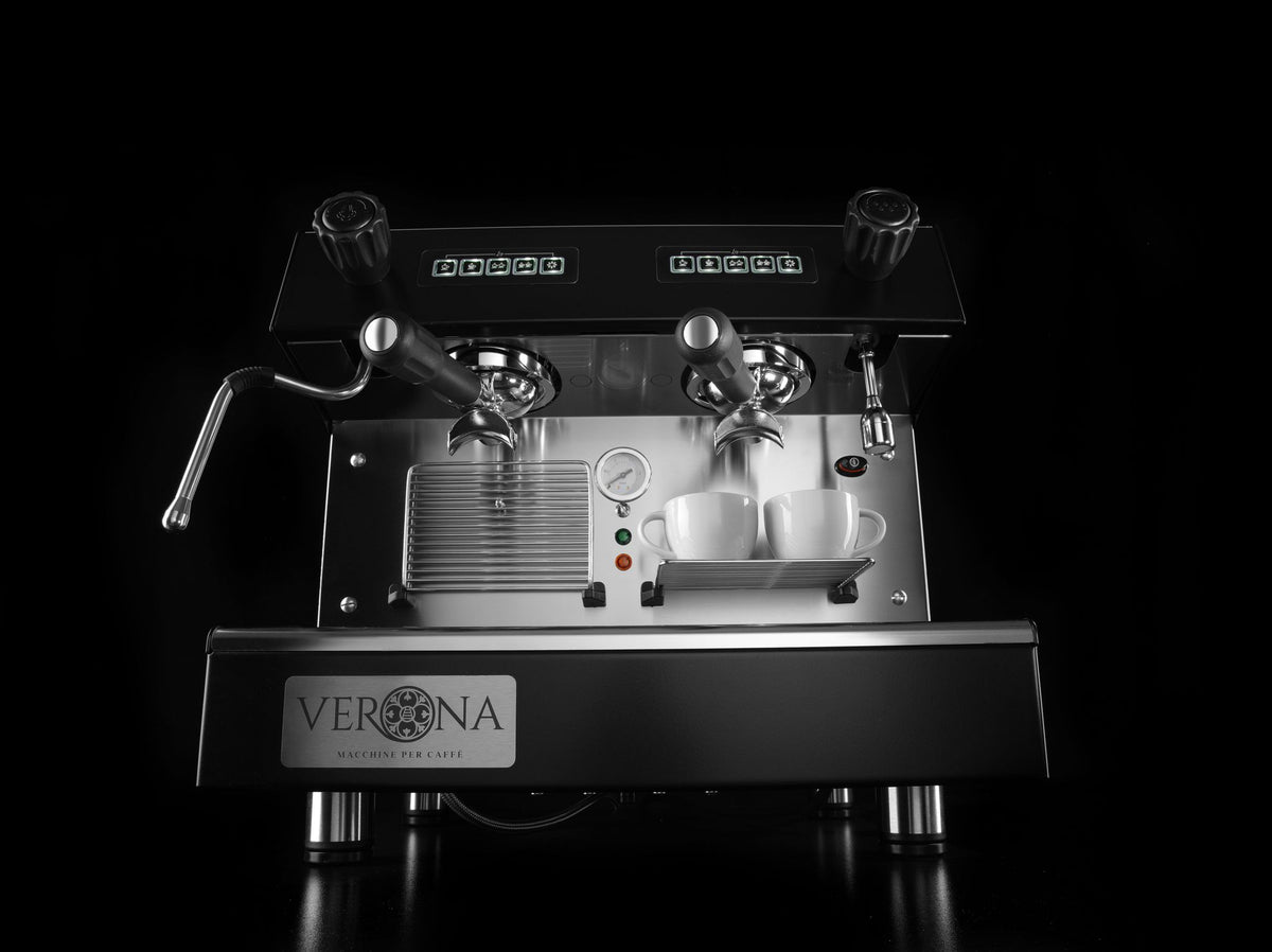 MACCHINA DA CAFFÈ JULIA COMPACT, 2 GRUPPI, AUTOMATICA, VERONA, NERO, 230V/2700W, 475X563X(H)530MM - 207499