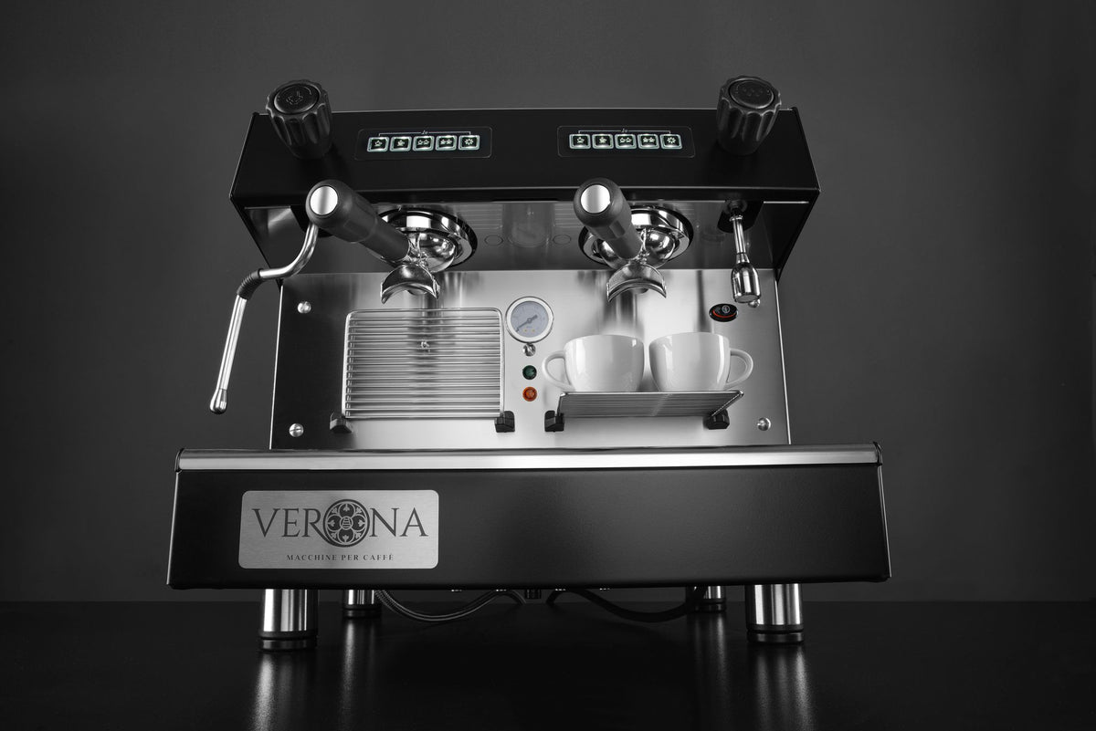 MACCHINA DA CAFFÈ JULIA COMPACT, 2 GRUPPI, AUTOMATICA, VERONA, NERO, 230V/2700W, 475X563X(H)530MM - 207499