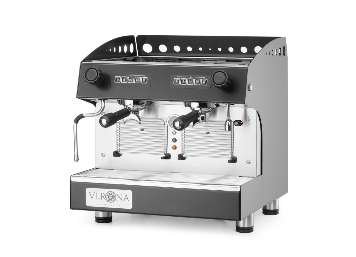MACCHINA DA CAFFÈ JULIA COMPACT, 2 GRUPPI, AUTOMATICA, VERONA, NERO, 230V/2700W, 475X563X(H)530MM - 207499