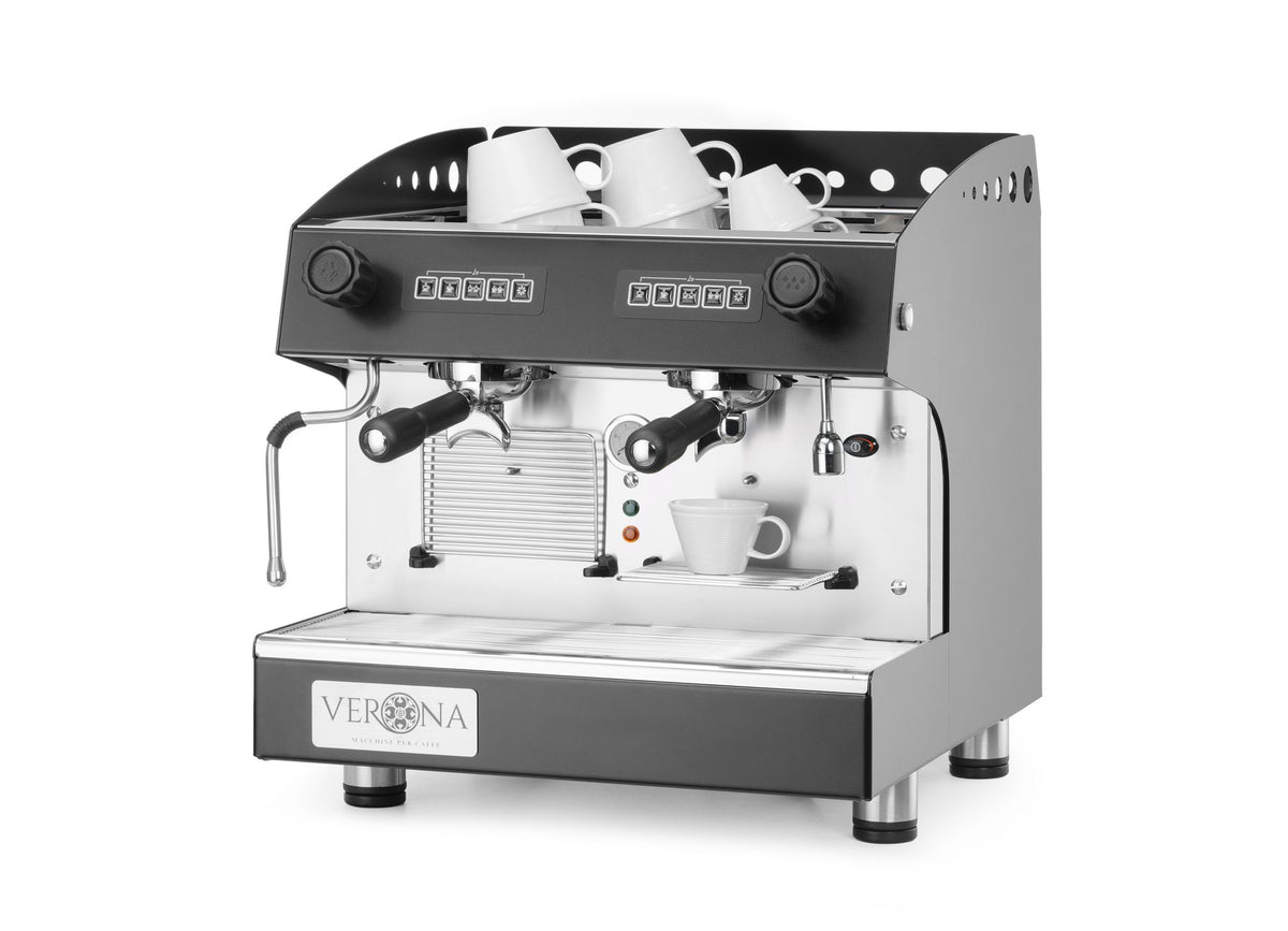 MACCHINA DA CAFFÈ JULIA COMPACT, 2 GRUPPI, AUTOMATICA, VERONA, NERO, 230V/2700W, 475X563X(H)530MM - 207499