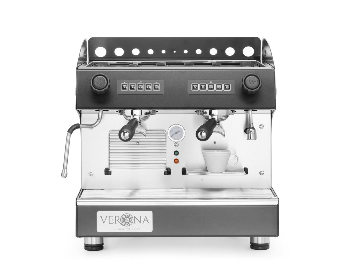 MACCHINA DA CAFFÈ JULIA COMPACT, 2 GRUPPI, AUTOMATICA, VERONA, NERO, 230V/2700W, 475X563X(H)530MM - 207499