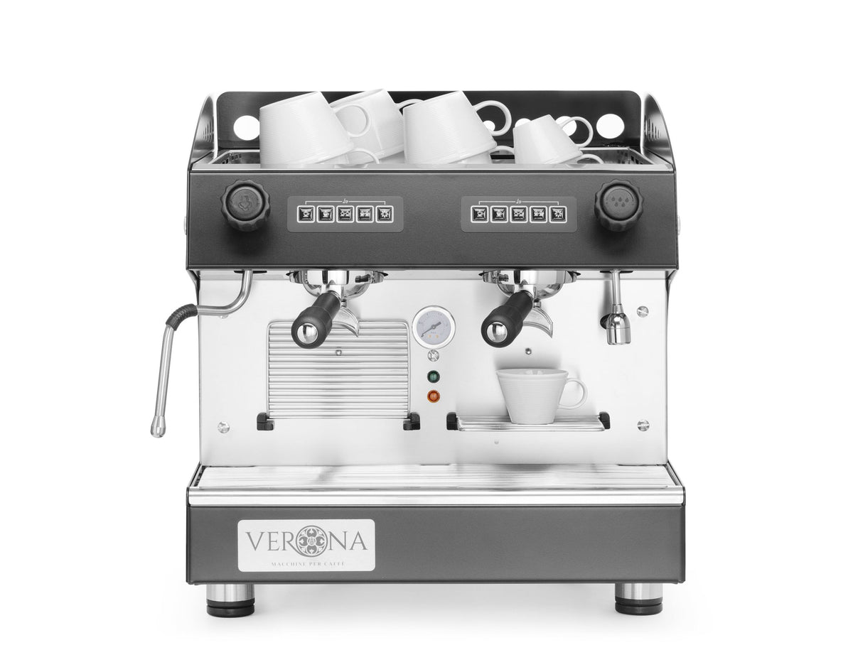 MACCHINA DA CAFFÈ JULIA COMPACT, 2 GRUPPI, AUTOMATICA, VERONA, NERO, 230V/2700W, 475X563X(H)530MM - 207499