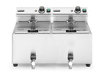FRIGGITRICE PROFI LINE CON RUBINETTI DI SCARICO - 2 X 8 L, HENDI, PROFI LINE, 16L, 230V/7000W, 610X5 - 209301