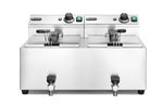 FRIGGITRICE PROFI LINE CON RUBINETTI DI SCARICO - 2 X 8 L, HENDI, PROFI LINE, 16L, 230V/7000W, 610X5 - 209301