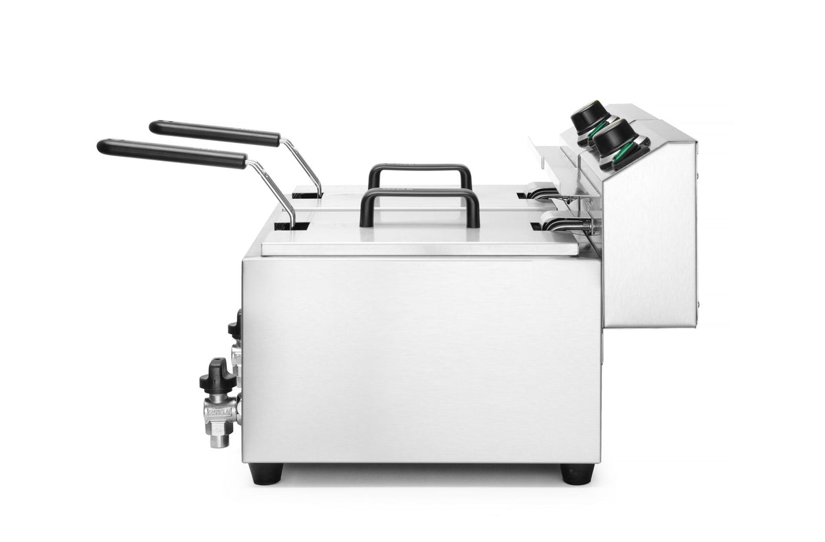 FRIGGITRICE PROFI LINE CON RUBINETTI DI SCARICO - 2 X 8 L, HENDI, PROFI LINE, 16L, 230V/7000W, 610X5 - 209301