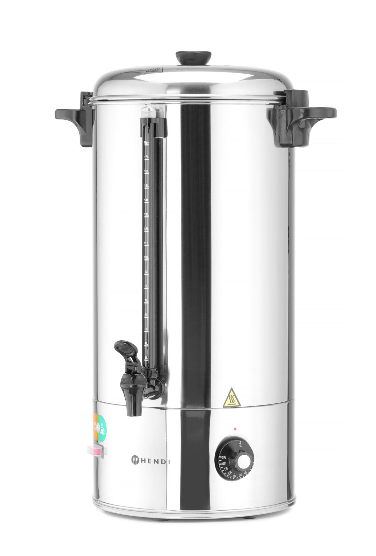 BOLLITORE PER BEVANDE CALDE, HENDI, 9L, ARGENTO, 230V/2200W, 370X332X(H)472MM - 209882