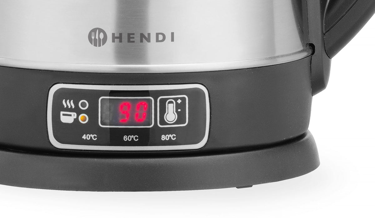 BOLLITORE ELETTRICO SENZA FILI CON CONTROLLO DELLA TEMPERATURA, HENDI, 1,8L, 230V/1800W, 230X165X(H) - 209943