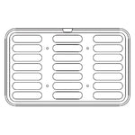 21 IMPRONTE ECLAIR 126X32 MM H 15 MM - PIASTRA 530X330 MM PER COOKMATIC MAXI - MAXI38 - PAVONI ITALIA - PIASTRE E STAMPI